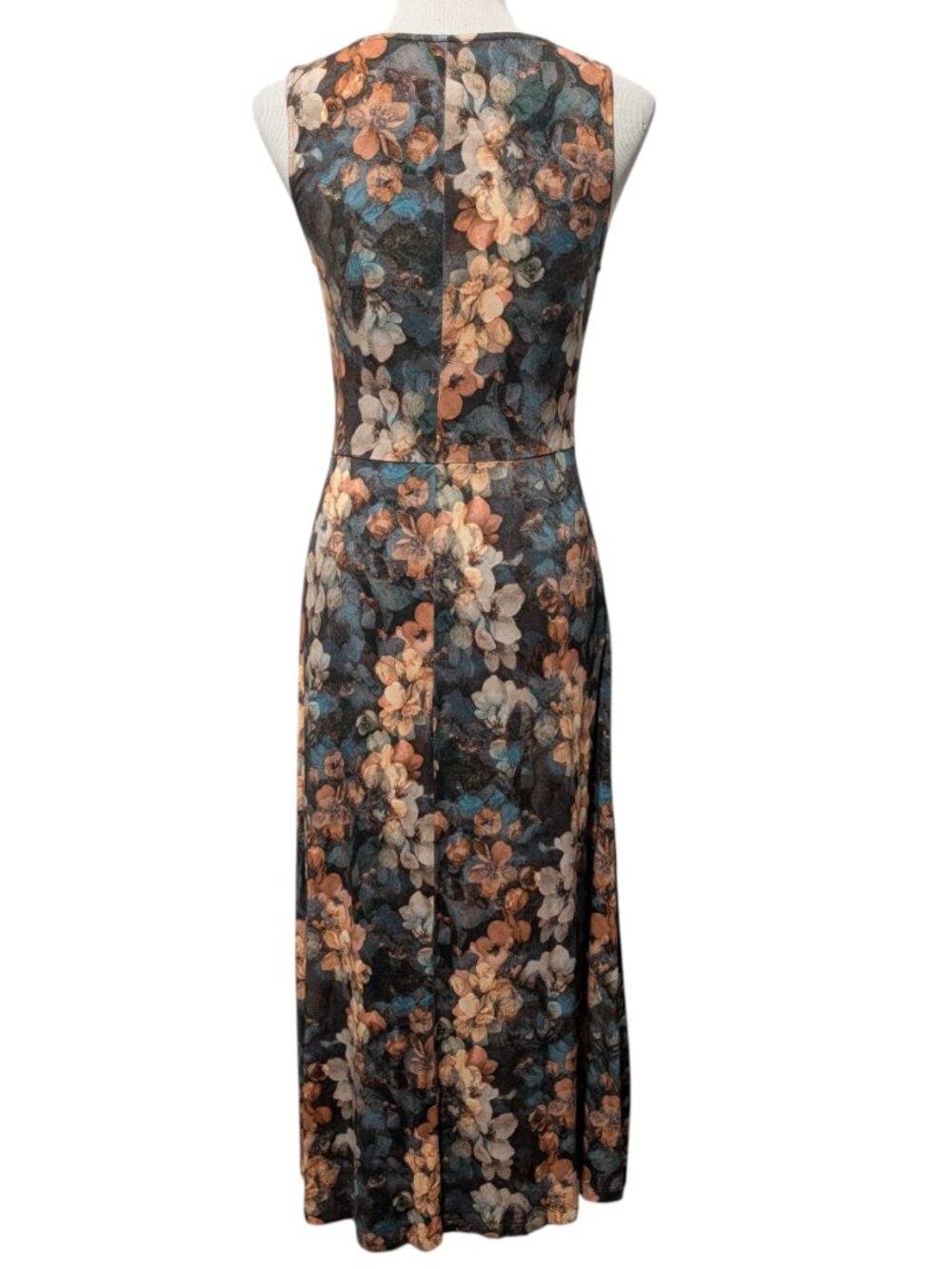 Peruvian Connection Womens Sz S Twillight Floral Ruched Sleeveless Orchard Dress - Picture 4 of 11